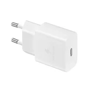 SAMSUNG mrežni punjac, Type-C prikljucak, 15 W, brzi punjac, BIJELA EP-T1510EWE