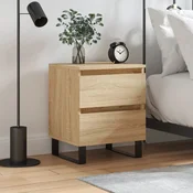 vidaXL Nočna omarica sonoma hrast 40x35x50 cm inženirski les