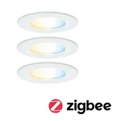 Paulmann LED vgradni reflektor Nova Coin Smart, bel, CCT, komplet 3 kosov, 7,8 - Dnevna soba/jedilnica - Sodobni - Aluminij