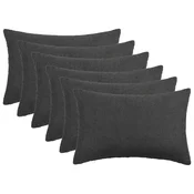 vidaXL Prevleka za blazino 6 pcs HEERLEN Temno siva 50 x 80 cm Bouclé