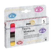 Markerji za tekstil Glitter 5 kos. - KREUL