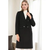 Z9672 DEWBERRY WOMENS COAT-BLACK