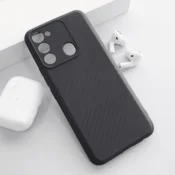 Maska za telefon Carbon fiber za Tecno Spark 8C/ Spark 9, Crna