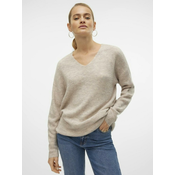 VERO MODA Pulover, bež