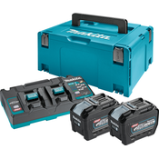 MAKITA XGT power set Makpac Tip3, BL4080Fx2, DC40RB, 191Y97-1