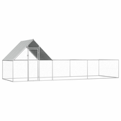 vidaXL Kokošnjak 6x2x2 m pocinkano jeklo