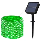 Novogodišnje solarne lampice ZELENE 10 metara
