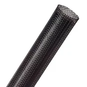 PET razširljiva kabelska pletenica - črna 12 mm