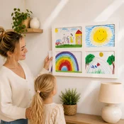 WallXpert ram za decije crteže 4LRG-65 sa 4 polja, 65 x 47 cm, beli