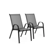 MULTIGARDEN Set od 2 baštenske stolice dark grey