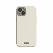 Moshi Moshi Napa MagSafe - usnjena torbica za iPhone 15 Plus (jajčno bela)