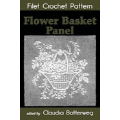 Flower Basket Panel Filet Crochet Pattern: Complete Instructions and Chart