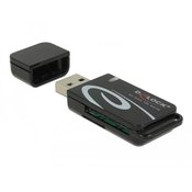 Čitač memorijskih kartica DELOCK USB 2.0, SD i MicroSD, crni