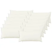 Vidaxl Prevleka za blazino 12 kos HEERLEN Bela 40 x 80 cm Blago