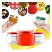 shumee 5x kozarec pome 265 ml s pokrovom ZA medeno marmelado, stekleni kozarci, sladica, pašteta