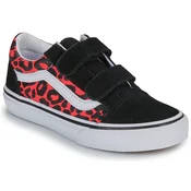 Vans Old Skool V GLITTER LEOPARD Diva Pink Črna