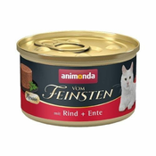 Animonda ANIMONDA Vom Feinsten Goveji in račji mousse - mokra hrana za mačke 85g, brez zrn, brez glutena, primerna za odrasle mačke
