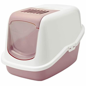 SVC SAVIC Nestor White-Pink - Covered Cat Litter Box - 56x39x38.5 cm - 1 pc