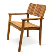 Texim Vrtni zložljiv stol LUCY iz akacije z naslonjali za roke, rjav 61x58,5x88,5 cm