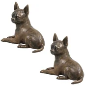 shumee Kratkodlaka čivava - pasja figurica, figurica na belem podstavku, pokal za pasjo razstavo Art-Dog