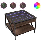 Stolic s beskonacnim LED svjetlima boja hrasta 50x50x38 cm