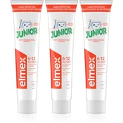 Elmex Otroška zobna pasta Junior Trio 3x75 ml