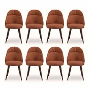 Casa Padrino Luxury Dining Chair Set of 8 Cognac/Brown - Dining Room Furniture