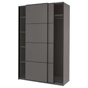 PAX / MEHAMN Garderober, tamnosiva/dvostrano tamnosiva, 150x66x236 cm