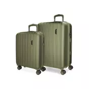 Jada Toys MOVOM Wood Khaki, Komplet luksuznih potovalnih kovčkov iz ABS, 65cm/55cm, 531896A
