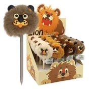 Gel pisalo JUNIOR Lion PomPom 0,5 mm - modro polnilo (mešanica/cena 1 kos)