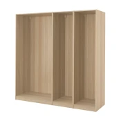 PAX 3 okvira garderobera, belo b. hrastovina, 200x58x201 cm