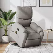Vidaxl vidaXL Dvigljiv masažni naslanjač, taupe, blago
