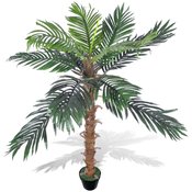 vidaXL Umjetno stablo kokos palme s loncanicom, 140 cm