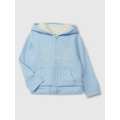 Gap Otroški pulover sherpa z logotipom 5YRS