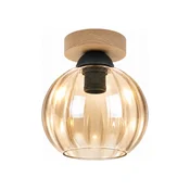 BRILAGI - LED plafonsko svetlo R GLASS 1xE27/60W/230V O 18 cm hrast/zadimljeno bež