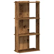 Vidaxl Knjižna omara 3-nadstropna starinski les 60x30x120 cm inž. les