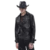 Moška biker jakna DEVIL FASHION - Abigor - črna - CT280