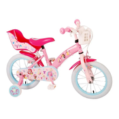 Dječji bicikl Disney Princess 14 s dvije ručne kočnice rozo srce