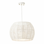 Bela stropna svetilka z bambusovim senčnikom o 35 cm – Casa Selección