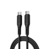 WiWU USB-C–USB-C kabel Wiwu 30 W Wi-C043E, črn