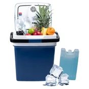 Northix Prenosni avtomobilski hladilnik, 29L, 220-240V DC12V, funkcija gretja, brezplačen vložek, modra