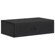 vidaXL Stenska stranska miza Črna 59 x 34,5 x 17 cm Inženirski les