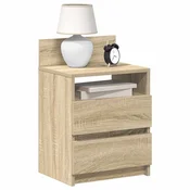 Nocni ormarici 2 kom s 2 ladice Sonoma hrast 40x33x60 cm