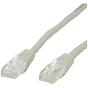VALUE Value 21.99.0901 RJ45 omrežni kabel\, Patch kabel CAT 6 U/UTP 1.00 m siva  1 kos, (20420842)