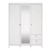 Bela garderobna omara z ogledalom 150x199x58 cm Madrid – Tvilum