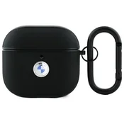1 to 3 Bmw Ovitek Ovitek Za Airpods 4 Slušalke Za Apple Leather Logo Srebrn