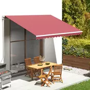 vidaXL Nadomestno blago za tendo bordo rdeče 4x3 m
