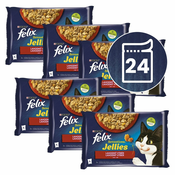 Vrečke FELIX Sensations Sauces, okusen izbor hran v želatini 24x85 g