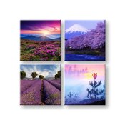 Slike na platnu Everywhere purple 4-dijelni Kolaž XOBKOL21E42 ()
