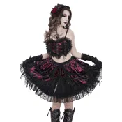 Žensko mini krilo DEVIL FASHION - Heartless Rouge Velvet - vinsko rdeča - SKT25102